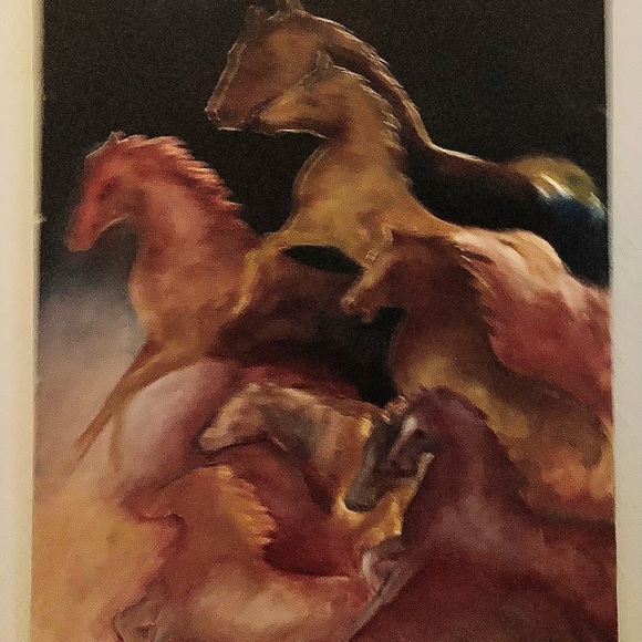 Abstract wild horses painting - Picture 2 of 3